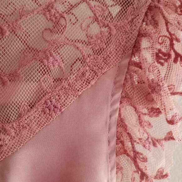 'LAPIS' Dusky Pink Cap Sleeve Lace Blouse Size XL NWT - Picture 5 of 15